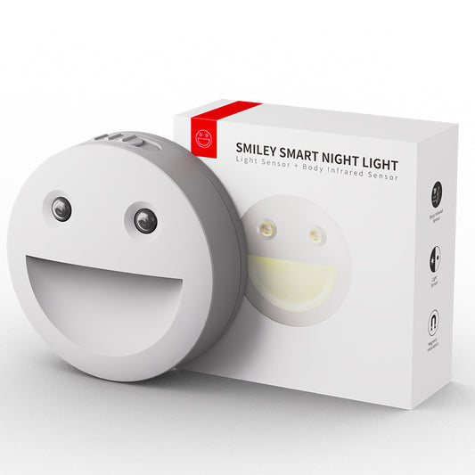 Cove Comfort Stick-On Smile Night Light - LED Motion Sensing, Battery Powered, Easy Magnetic Installation