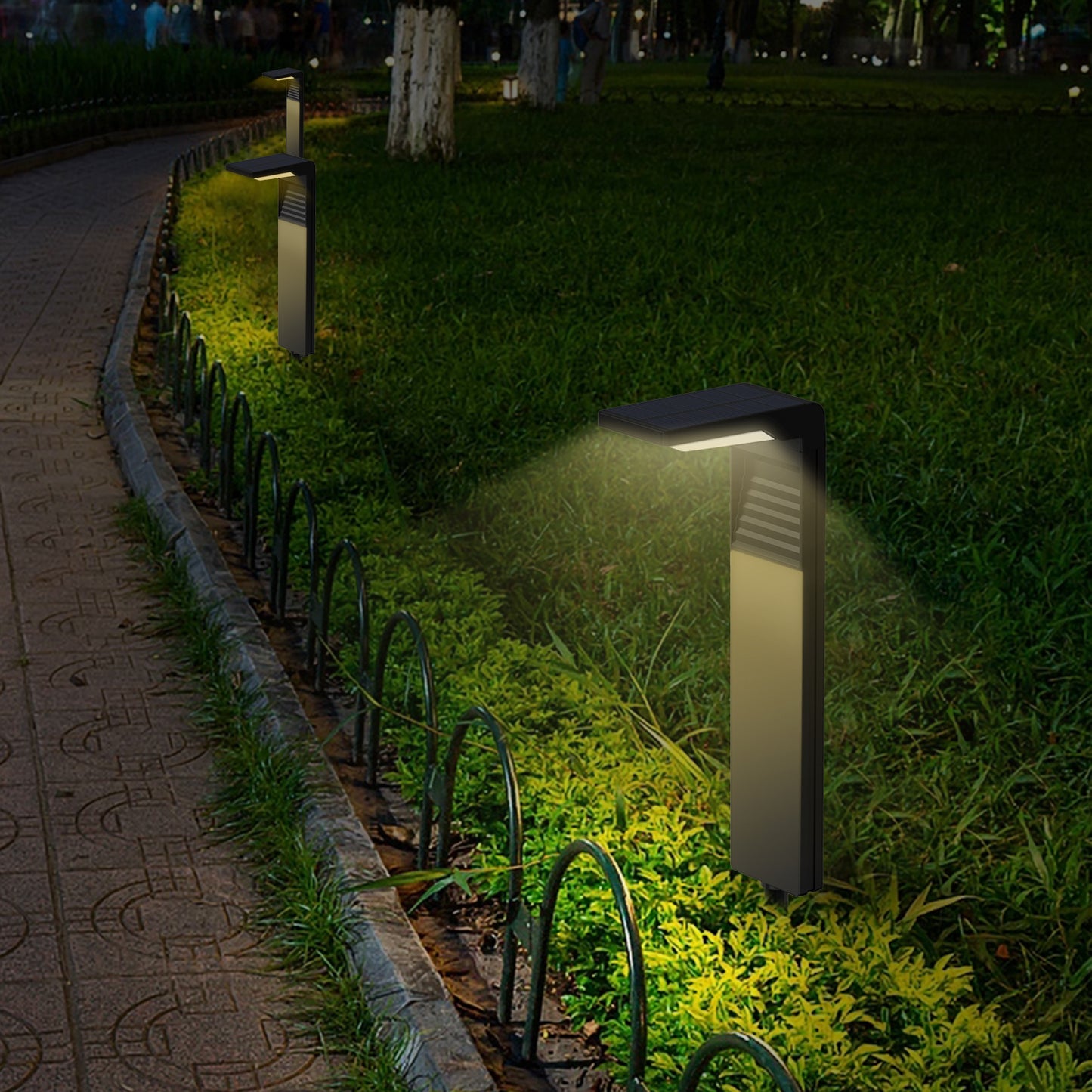 Cove Comfort Solar Powered Outdoor Pathway Lighting LED Light - Auto On/Off, Warm White Glow - Ideal for Garden and Walkway Illumination